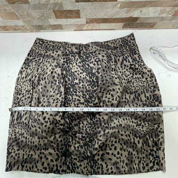 Cloth & STONE Animal Print False Wrap Skirt Black Tan Sz M 100% Cotton NWT - Picture 11 of 16
